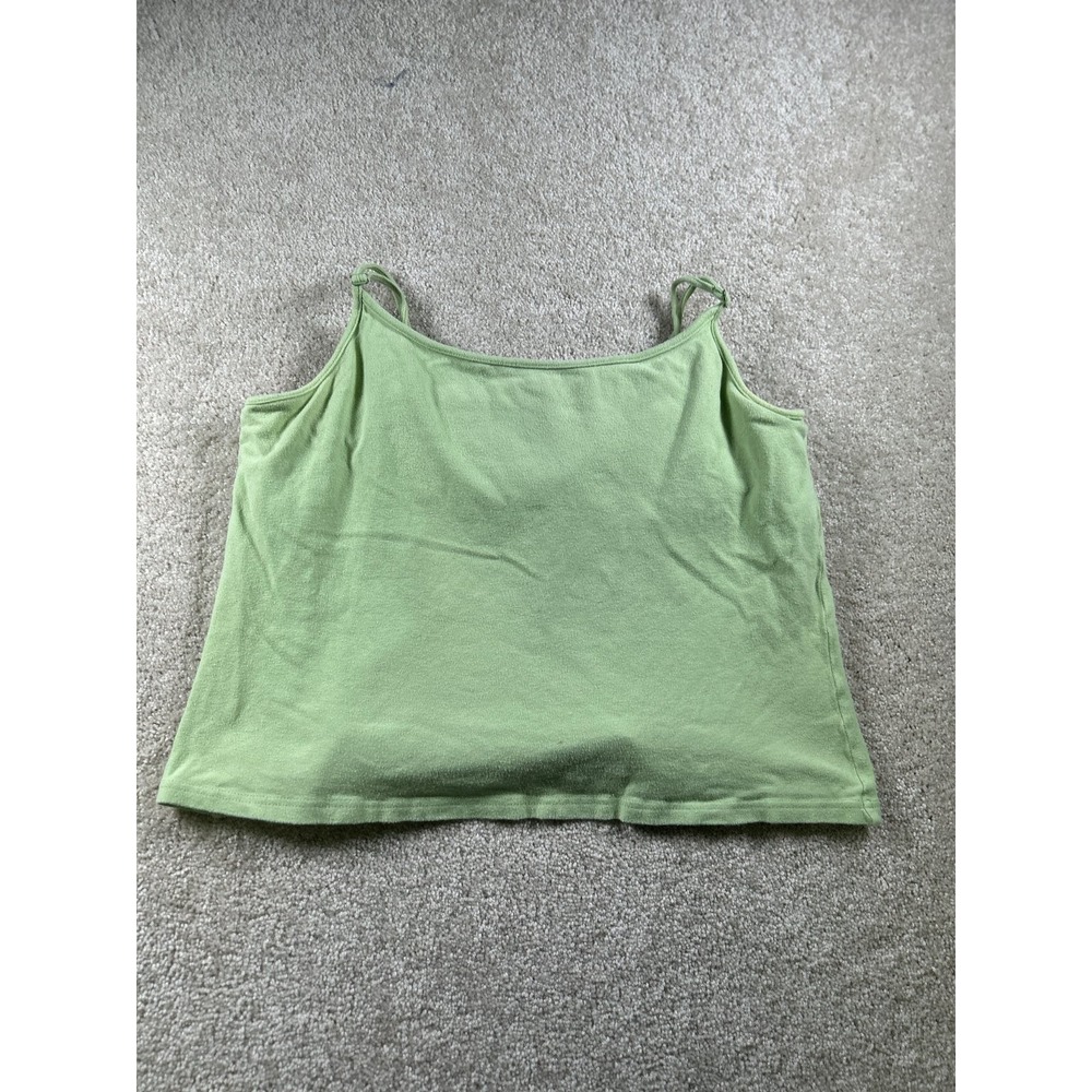 GAP Women's XL‎ Green Cotton Stretch Tank Top Spaghetti Straps